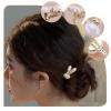 Rabbit Shaped Pearl Hair Clips for Women Girls Cute Hair Accessories for Prom Daily Tea Party Hair Clip for Women Rabbit Lovers Birthday Gift for Daughter Sister Rabbit-shaped Pearl Hair Barrette view 4