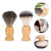 COLLBATH 2pcs Nylon Shaving Brush Set for Men Soft Fiber Barber Shaving Brush Neck Duster for Hair Salon Household Beard Care Tools view 4
