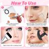 DOPENSPI Makeup Mixing Palette with 2PCS Flat Foundation Brush and Spatula and Powder Puff, Stainless Steel Makeup Palette Tray Cosmetic Palettes with Spatula Tool for Liquid Powder Cream view 4