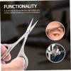 PLAFOPE 3pcs Facial Hair Trimmer Set Stainless Steel Scissors Beard Shaper Eyebrow Scissors Makeup Scissor view 4