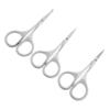 FOYTOKI 3pcs Stainless Steel Makeup Scissors for Eyebrow Nose Hair Trimming Rounded Tool Kit view 1