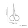 FOYTOKI 3pcs Stainless Steel Makeup Scissors for Eyebrow Nose Hair Trimming Rounded Tool Kit view 2