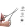 FOYTOKI 3pcs Stainless Steel Makeup Scissors for Eyebrow Nose Hair Trimming Rounded Tool Kit view 3
