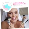 GALPADA Makeup Tools Cleaning Mat Silicone Brush Cleaner Suction Cup Makeup Brush Cleaning Pad for Face view 3