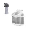 Polder Style Station White/Silver BTH-7030-94 Hot Sleeve Hair Styling Tool Storage Caddy, 3" x 3.75" x 6.25", Gray view 1
