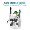 Polder Style Station White/Silver BTH-7030-94 Hot Sleeve Hair Styling Tool Storage Caddy, 3" x 3.75" x 6.25", Gray view 3