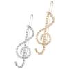 BIUDECO 2pcs Music Note Rhinestone Hair Clips for Women Sparkling Hair Barrettes for Styling view 1