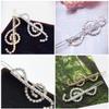 BIUDECO 2pcs Music Note Rhinestone Hair Clips for Women Sparkling Hair Barrettes for Styling view 2