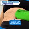 Exfoliating Glove Korean Skin Care Body wash loofah face Lip Body Scrub Dry Brushing Body Brush Foot Back Scrubber scrubbing Bathing Sponge Black Head Remover Gloves (Pink&SkyBlue 2pack) view 2