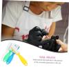 GALPADA 4Pcs Nail Brush with Long Handle Durable Plastic Cleaning Brushes for Nail Makeup Random Pattern Essential Nail Tools for Manicure and Personal Use view 3