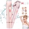 Bikini Trimmer for Women,2025 New Bikini Shaver,Electric Razor & Shaver with Dual Ceramic Blades,Painless Hair Removal,Rechargeable Razor Body Hair Trimmer for Wet & Dry Use view 2