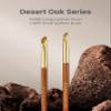 Desert Oak Series Wing Liner Duo Brush Set - CM 180 Bold Angled Eyeliner & CM 181 Precision Detail Brush for Gel/Liquid/Powder, Bubinga Handle & Brass Ferrule view 2