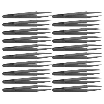 20Pcs Carbon Fiber Anti Static Tweezers Industrial Repairing Tools for Electronic Circuit Watch Phone Repair PPS Material 93303