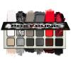 Black Grey Red Eyeshadow Palette Goth Makeup, Cold Silver Smokey Eye Shadow Compact Metallic & Matte Finishes Pigmented Burgundy Brown Cream Eyeshadow for Smokey Punk Bold Dark Vampire Gothic Clown view 1