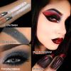 Black Grey Red Eyeshadow Palette Goth Makeup, Cold Silver Smokey Eye Shadow Compact Metallic & Matte Finishes Pigmented Burgundy Brown Cream Eyeshadow for Smokey Punk Bold Dark Vampire Gothic Clown view 2