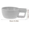 Vaguelly Men Shaving Bowl Compact Handheld Foaming Bowl for Easy Lathering Durable Grey Design with Elegant Texture Grooming Enthusiasts view 2