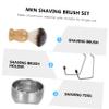 1Set Men Shaving Brush Set with Soap Bowl Rack Durable Stand Shaving Kit for Convenient Grooming Travel view 4