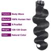 Hair Extensions Body Wave Clip In Hair Extensions 10-26" Double Weft Real Human Hair Extensions 8 Pcs/Set 120g Brazilian Remy Hair Wear and Go Clip in Extensions Hair Pieces(26inches) view 2