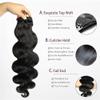Hair Extensions Body Wave Clip In Hair Extensions 10-26" Double Weft Real Human Hair Extensions 8 Pcs/Set 120g Brazilian Remy Hair Wear and Go Clip in Extensions Hair Pieces(26inches) view 4