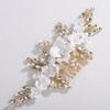 Rumtock White Petal Gold Headpiece for Women Wedding Bridal Hair Comb with Rhinestones Special Occasion Handmade Hair Jewelry (Gold) view 2