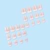 24Pcs Gowabory Nail Press ons, Short Square Press on Nails Girls Fake Nails with Pink White Gradient Simple style Design, Artificial False Nails Press On Stick On Nails for Women view 4