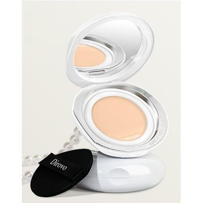1 PC Dirovo Cushion Foundation Cream, High Coverage Fine Powder Long Lasting BB Air Foundation Cream (Dry Skin-Warm)
