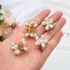 10 Pcs White Pearl Mini Claw Metal Clips Flower Design Small Clutcher Barrettes Hair Accessories for Women and Girls view 4