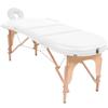 Folding Massage Table, 1.6" Thick Portable Spa Bed with Adjustable Headrest, Wooden Frame, Faux Leather Upholstery, 3-Zone Design for Professional Therapy & Home Use, Includes Bolsters view 2
