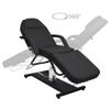 Black Massage Table, 70.9"x24.4"x(34.3"-44.1") Professional Spa Bed for Salon Beauty Treatments, Adjustable Treatment Tables with Swivel, Iron Base & Removable Armrests view 2