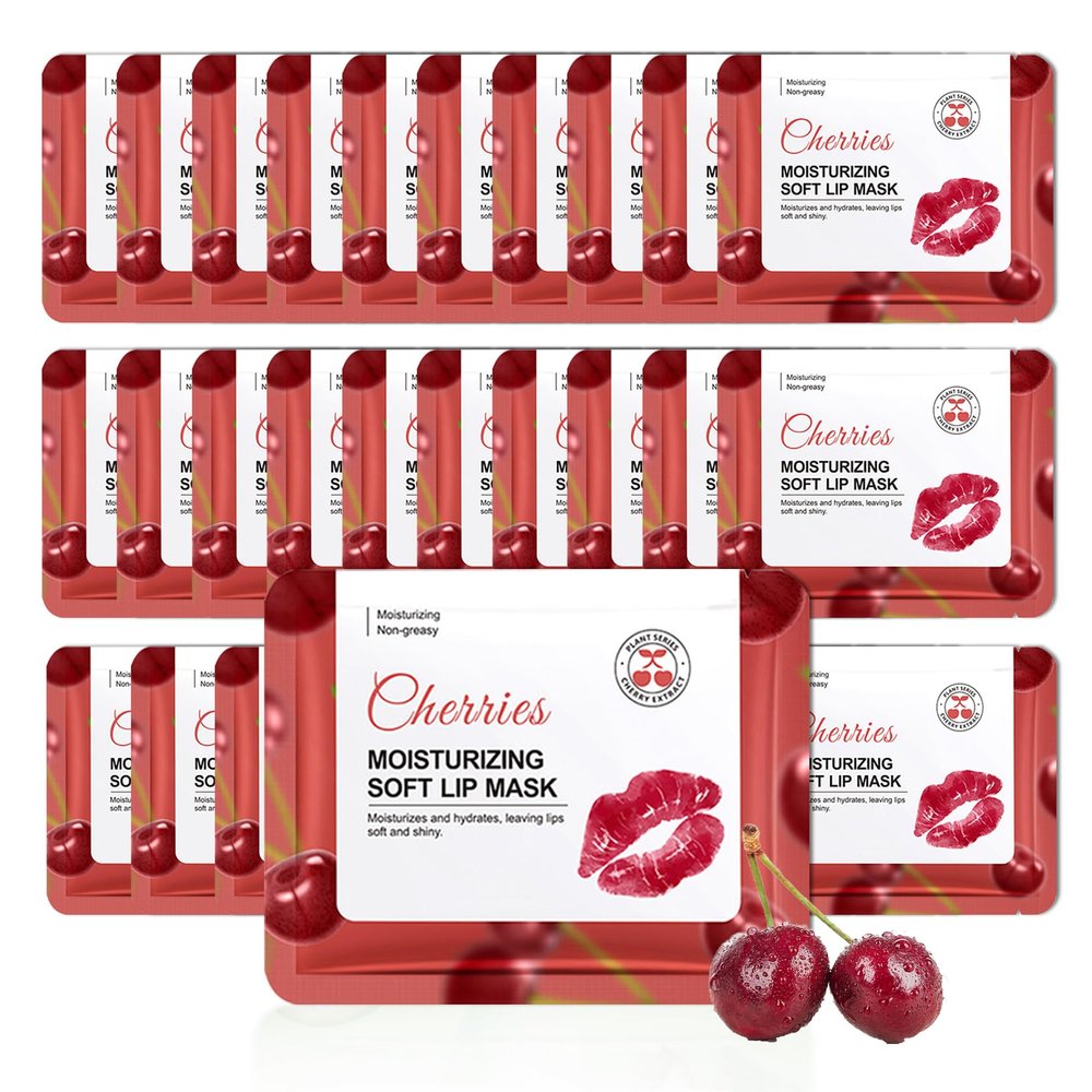 30PCS Moisturizing Lip Masks Set, Overnight Bulk Lip Patches, Long-lasting Hydrating Sleeping Lip Plumping Masks for Women 01