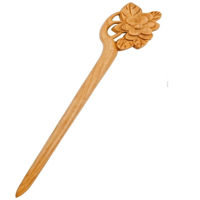 1Pcs Handmade Ancient Hair Sticks Chinese Hair Sticks Chopsticks Wooden Vintage Retro Hanfu Dressing Accessories Hairpins Clips Barrettes for Women