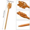 1Pcs Handmade Ancient Hair Sticks Chinese Hair Sticks Chopsticks Wooden Vintage Retro Hanfu Dressing Accessories Hairpins Clips Barrettes for Women view 2
