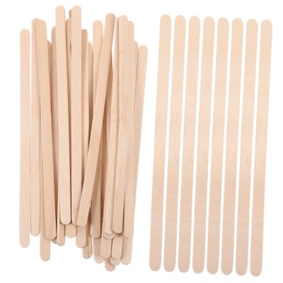 FOYTOKI 100Pcs Wooden Waxing Sticks Durable Hair Removal Applicators for Waxing Eyebrow Shaping Body Use Thick Rounded Edges Essential Hair Removal Tool