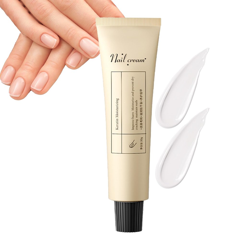 Keratin Nail Cream 1oz Moisturizing Cream for Hands, Cuticles & Nails, Fast-Absorbing