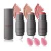 3PCS Blush Stick for Cheeks,Multi-use Solid Matte Makeup Stick Blush Cream for Cheek Eyes and Lips Tint,Moisturizing Tinted Cream Blush,Natural Blendable Cheek Blusher with 3 Makeup Sponges A3 view 1