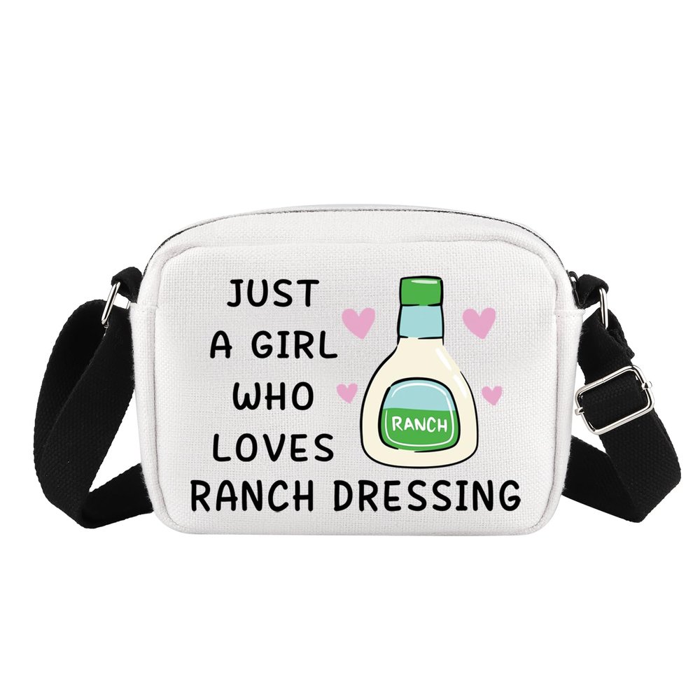 G2TUP Funny Ranch Dressing Gift Who Loves Ranch Dressing Makeup Bag Salad Saucey Lover Cosmetic Bag Funny Foodie Gift (Ranch Dressing HS)