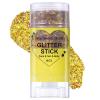 Gold Body Glitter Stick, Mardi Gras Glitter Makeup Yellow Face Paint, Eye Lip Hair Nails Body Glitter for Women Kids,Mermaid Chunky Waterproof Glitter, Festival Rave Accessories view 1