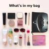 GDSHJKLW Linen Makeup Bag For Women, Waterproof Travel Cosmetic Organizer Lightweight Zipper Travel Toiletry Bag Organizer Alien Spaceship Ufo Makeup Brushes Storage Bag view 3