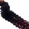 Deep Wave Crochet Hair Water Wave Curly Braiding Hair for Boho Crochet Braids 24 Inch Ocean Wave Crochet Hair Curly for Black Women 2 Packs Synthetic 1b Burgundy Wavy Braiding Hair Extensions view 2