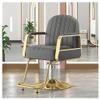 Adjustable Barber Chair, 360 Swivel Professional Salon Chair with Footrest, Beauty Hydraulic Shaving Styling Hairdresser's Chair,Gray,A view 1