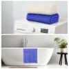 ACLMFUP Authentic African Net Sponge - 2 Pieces Exfoliator for Body & Face - Premium Durable Material, Gentle Exfoliation (Blue & White) view 2
