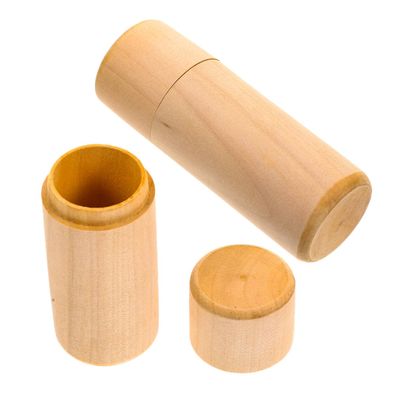 DEARMAMY 2pcs Wooden Essential Oil Storage Holder Cylinder Box for Bottles Portable Case for Essential Oils Cosmetic Vials Secure and Durable Design