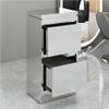 GZYWZXL Metal Salon Stations for Hair Stylist, Mobile Salon Tray, Barber Station with 2 Drawers and Hair Dryer Holes, Salon Tray for Beauty, Spa Cosmetology, Tattoo(Silver,A) view 1