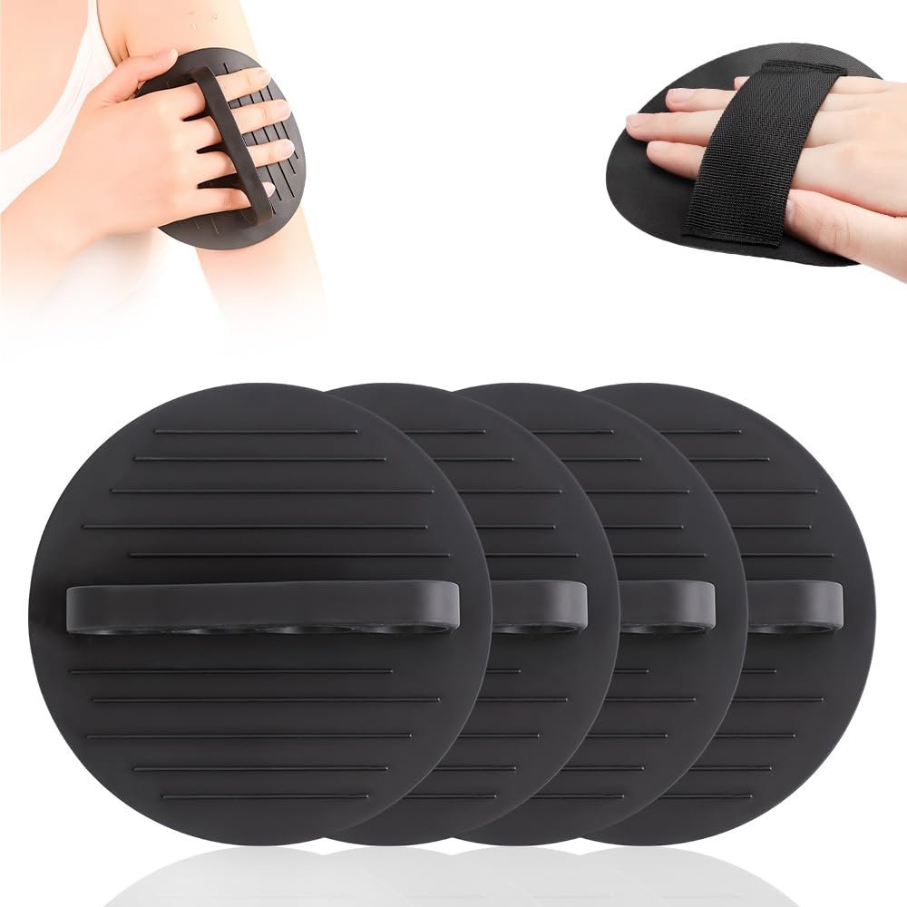 2/4 Counts Shower and Bath Tool, 2025 Upgraded Exfoliating Body Scrubber Set, Deep Cleansing Shower and Bath Tool, for Massage and Removing Dead Skin, for All Skin Types (Black-4pcs)