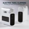 2 in 1 Automatic Electric Nails Clippers with Polishing Storage & LED Light Nails File Toenail Trimmer Adult Kids view 2
