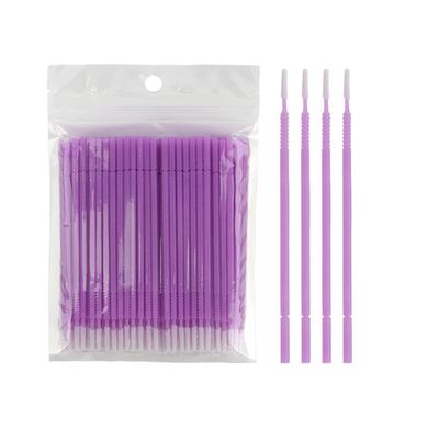 200PCS Eye Lashes Mascara Wands,Disposable Micro Brush Applicator Swabs for Eyelash Extension Lash Extensions Suitable for Cosmetic Cleaning and Applying (Light Purple)