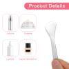 2Pcs Cosmetic Spatula, Mini Metal Makeup Spatula Reusable Cosmetic Cream Spatulas Spoon Skincare Scoop Applicator Multi-functional Facial Applicator Tool for Mixing and Sampling Face Eye Cream, Silver view 3