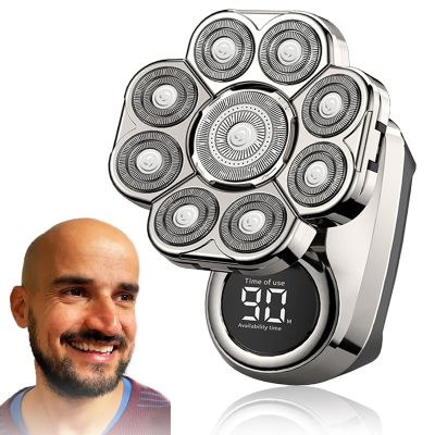 9.0 Shaver, Pro Head Shaver, Full-Body Shaving Made Simple  Head, Face, Body & Below The Waist (Silver)