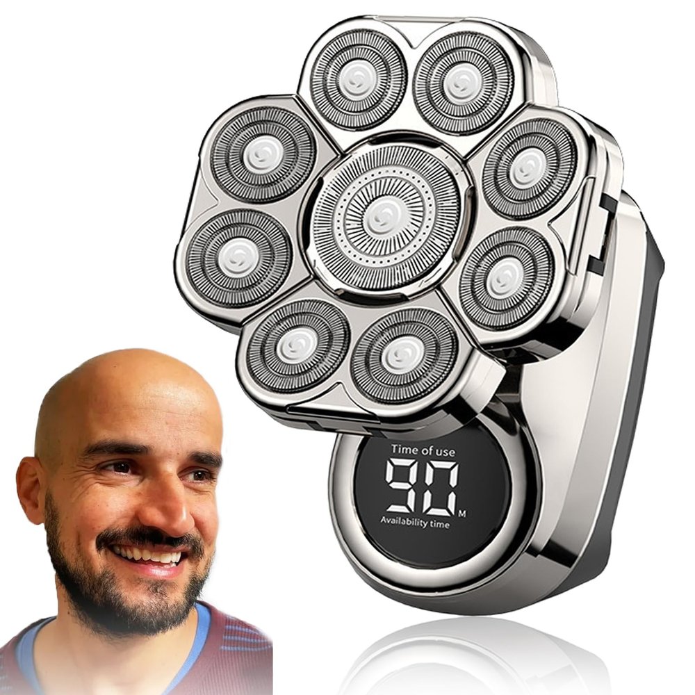 9.0 Shaver, Pro Head Shaver, Full-Body Shaving Made Simple  Head, Face, Body & Below The Waist (Silver)