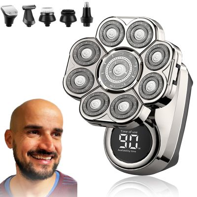 9.0 Shaver, Pro Head Shaver, Full-Body Shaving Made Simple  Head, Face, Body & Below The Waist (Silver-Set)